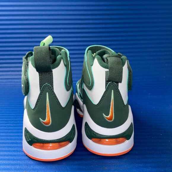 Size 3.5Y- GS Nike Air Griffey Max 1 Miami Hurricanes SAMPLE (FZ7281-323) - Picture 7 of 8